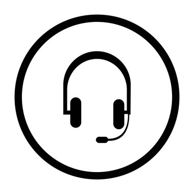 Siyah kulaklık vektör simgeler