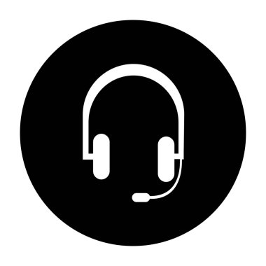 Siyah kulaklık vektör simgeler