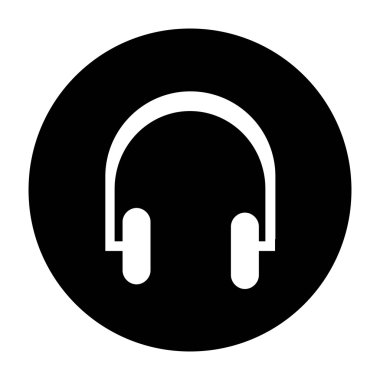 Siyah kulaklık vektör simgeler