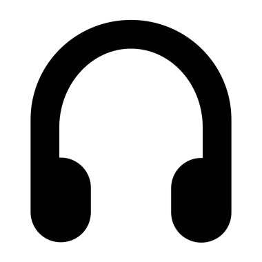 Siyah kulaklık vektör simgeler