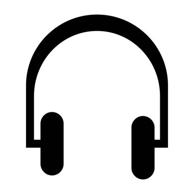 Siyah kulaklık vektör simgeler