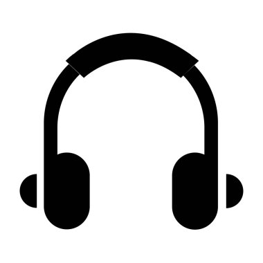 Siyah kulaklık vektör simgeler