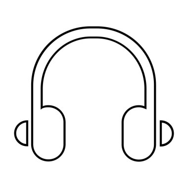 Siyah kulaklık vektör simgeler