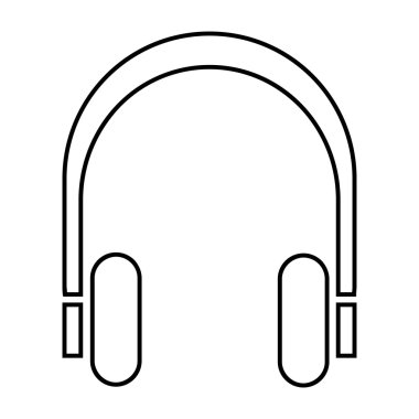 Siyah kulaklık vektör simgeler