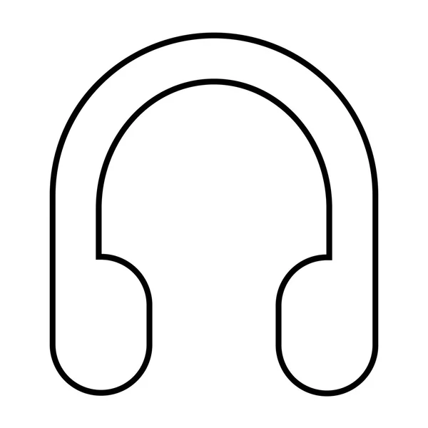 Auriculares negros Vector iconos — Archivo Imágenes Vectoriales