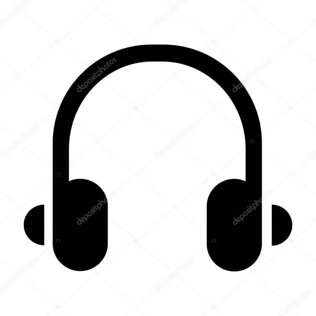Black Headset Vector Icons — Stock Vector © 115921890