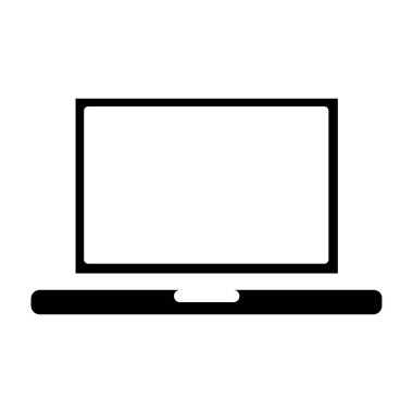 Kullanıcı ile laptop - vektör biçimi