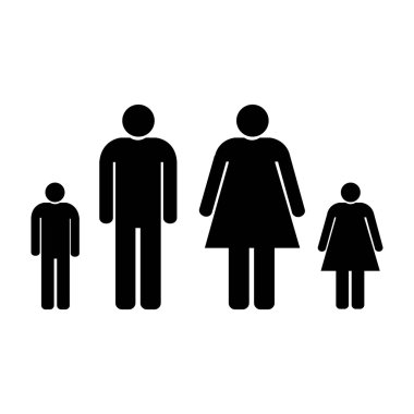 Aileler simgeler - vektör biçimi