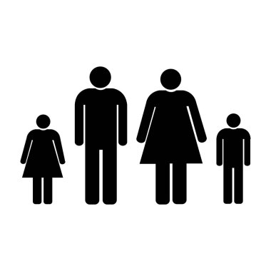 Aileler simgeler - vektör biçimi