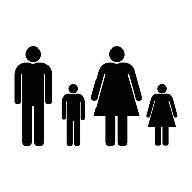 Aileler simgeler - vektör biçimi