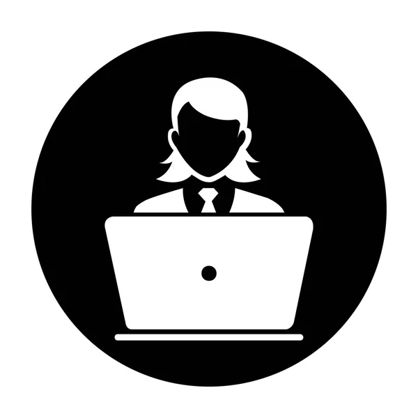 Kullanıcı ile laptop - vektör biçimi