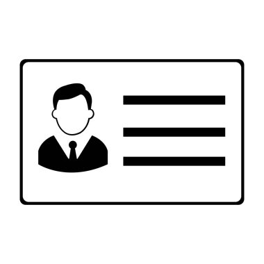 Kullanıcı kimlik kartı - vektör biçimi