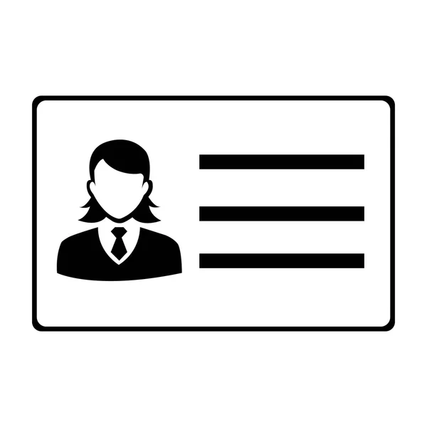 Kullanıcı kimlik kartı - vektör biçimi