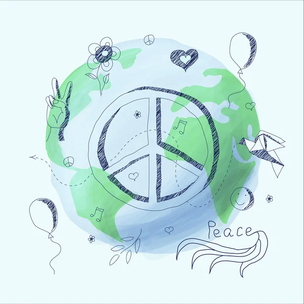 Vektör çizim sembolü barış