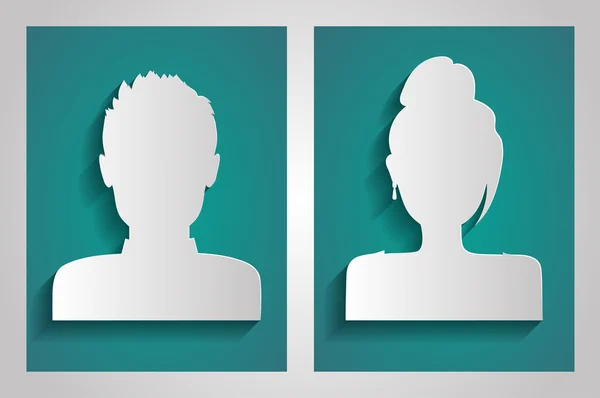 Vektör ve erkek avatarları.