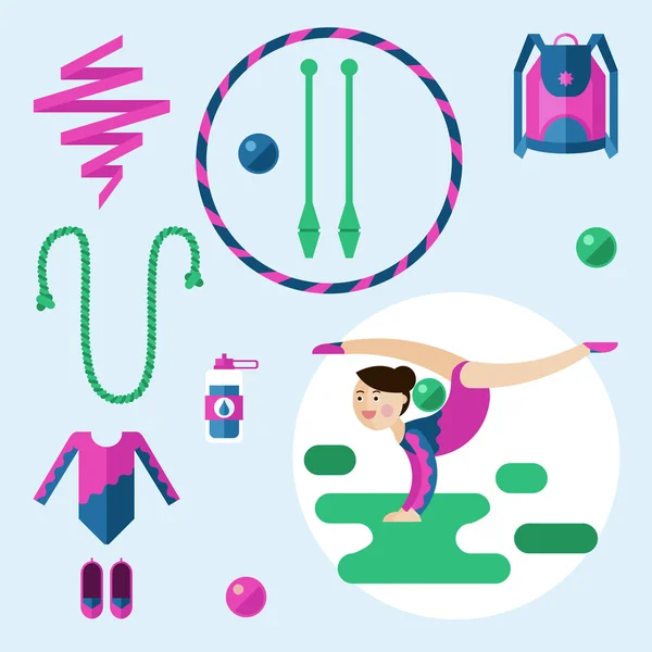 Ritmik Jimnastik için öğeleri.