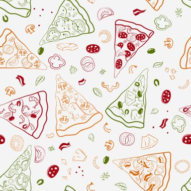 Kesintisiz görüntü dilim pizza dokusuna