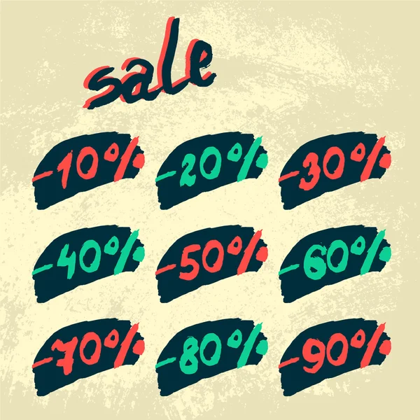 vektör indirim etiketleri.