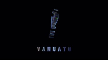 Cam dikdörtgenler yavaş yavaş karmaşık vanuatu takımadalarına dönüşerek, simsiyah arka plana karşı minimalist geometrik tasarım yoluyla coğrafi manzarayı ortaya çıkarır.