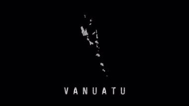 Vanuatus takımadalarının minimalist beyaz çizgi sanatı ile oluşturulduğu coğrafi animasyon, ada uluslarının bölgesel sınırlarını ve mekansal özelliklerini ortaya koymaktadır.