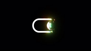 Siyah arkaplanda izole edilmiş, hata ve yükleme efektleri olan canlandırılmış anahtar simgelerinin koleksiyonu