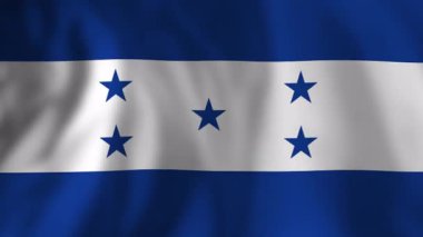 Honduras ulusal bayrağını kusursuz bir şekilde sallayan, yıldızlı mavi beyaz kumaşı gösteren, vatansever gururu ve ulusal kimliği sembolize eden,