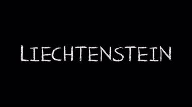 Beyaz metin gibi tebeşir koyu yüzeyde dinamik olarak maddeleşir, ülke adını düzgün bir tipografik animasyon ve minimalist tasarım ile heceler