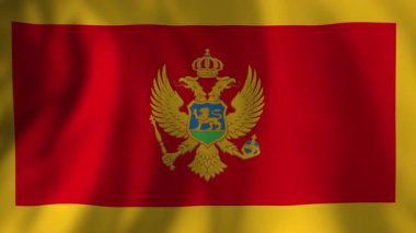 Rüzgarda sallanan mongol 'un gerçekçi bayrağı. Ayrıntılı kumaş dokusu ve kusursuz döngü yüksek kaliteli bir vatanseverlik ortamı yaratır.