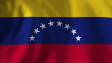 Venezuela bayrağı rüzgarda dalgalanıyor. Ayrıntılı ve gerçekçi kumaş dokusu, güzel bir animasyon yaratıyor. Ulusal gurur ve vatanseverlik kavramı