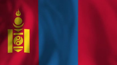 Moğol ulusal bayrağı kırmızı, mavi ve sarı renkleriyle dalgalanıyor. Soyombo sembolü ulusların bağımsızlığını ve gururunu temsil ediyor.