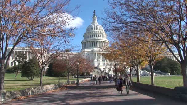 Capitol gångväg i Washington D.C. — Stockvideo