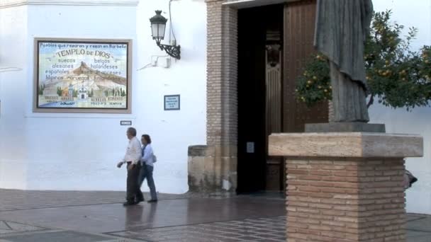 Marbella Kościół w mieście — Wideo stockowe