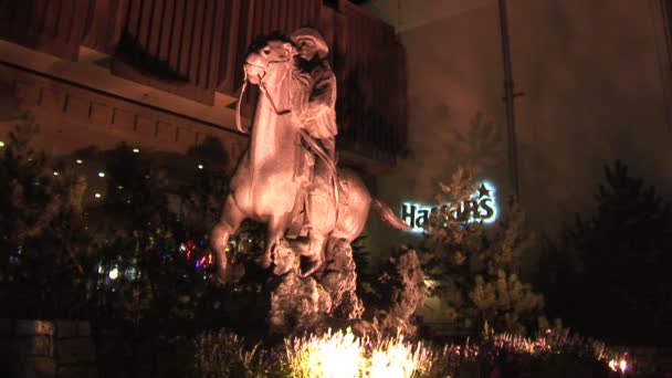 Kit Carson szobor Harrahs Hotel — Stock videók
