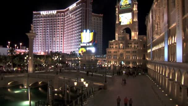 Benátský dvorek v Las Vegas — Stock video