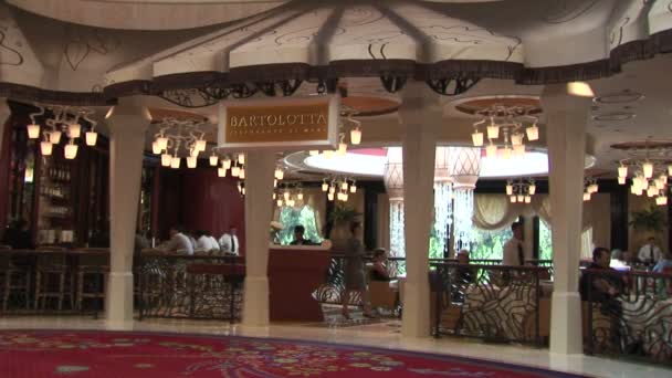 Restaurant in het Wynn hotel — Stockvideo