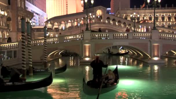 A Las Vegas-i Venetian csatorna — Stock videók
