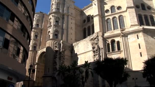 Malaga alte kirche — Stockvideo