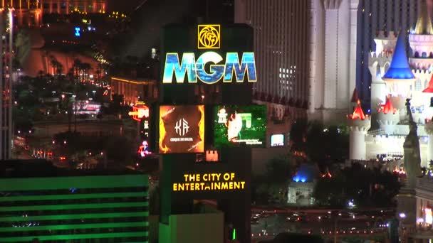 Mgm Grand Las Vegas Hotel e Casino — Vídeo de Stock