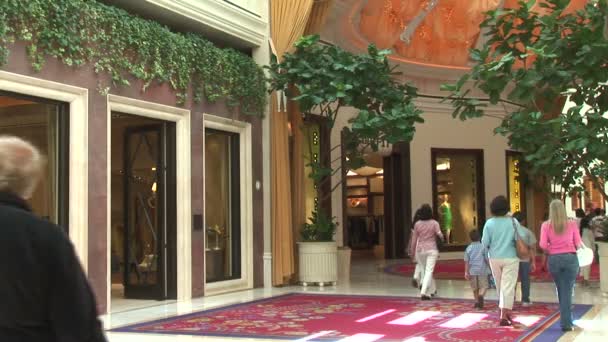 Shopping Hall en hotel Wynn — Vídeos de Stock