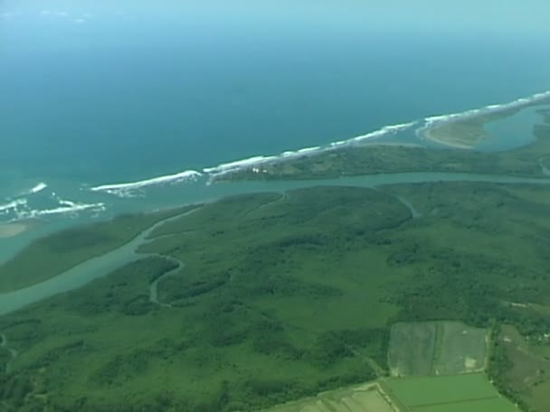 Vista da ilha da Córsega de avião — Vídeo de Stock