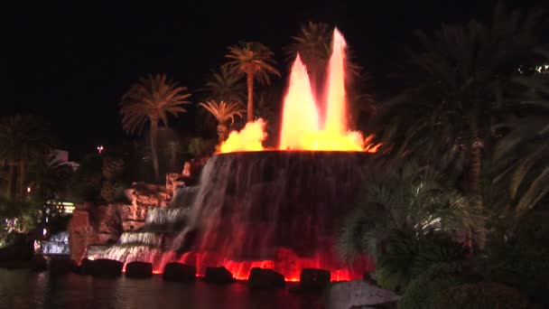 Volcán Mirage en Las Vegas — Vídeo de stock