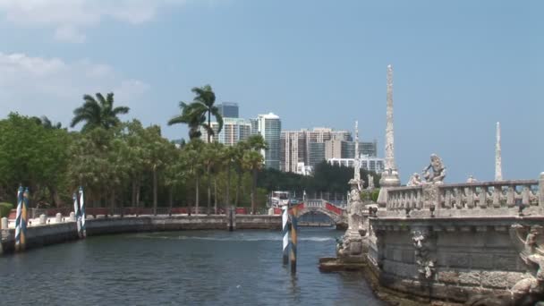 Miami aus vizcaya villa — Stockvideo