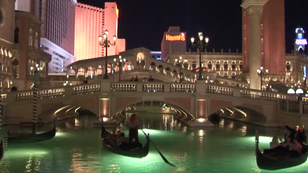 Canal Veneziano em Las Vegas — Vídeo de Stock