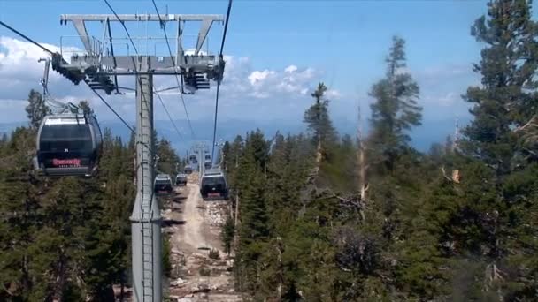 Seilbahn am See Tahoe — Stockvideo