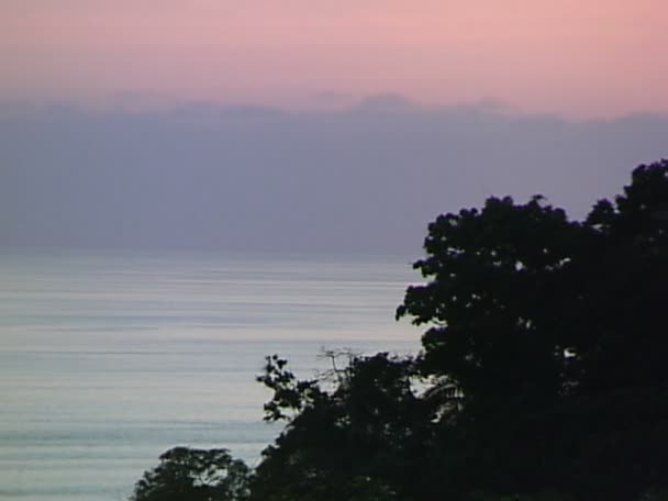 Manuel Antonio côte au coucher du soleil — Video