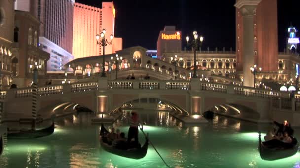 A Las Vegas-i Venetian csatorna — Stock videók