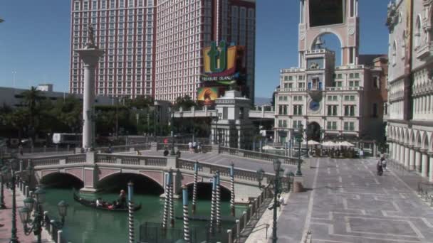 Venetiansk innergård i Las Vegas — Stockvideo