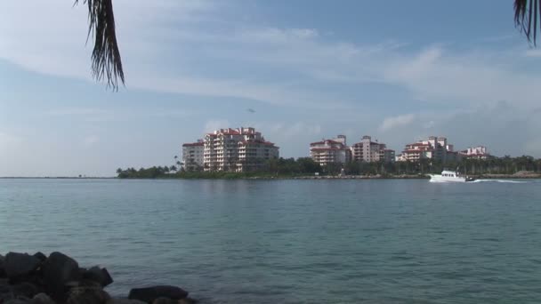 Fisher island i miami — Stockvideo