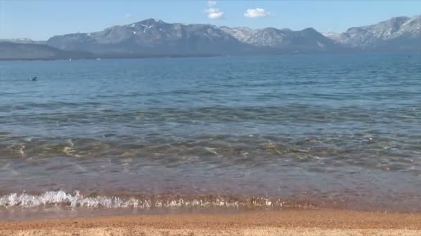 Nevada Beach en el lago Tahoe — Vídeos de Stock