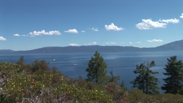 Dillon Lake and Snowy Ridge — Stock Video